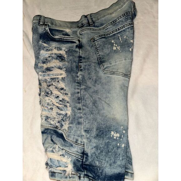 FWRD DENIM & CO. Broken Down Biker Shorts Men’s size size 36 denim Jean - Picture 6 of 7